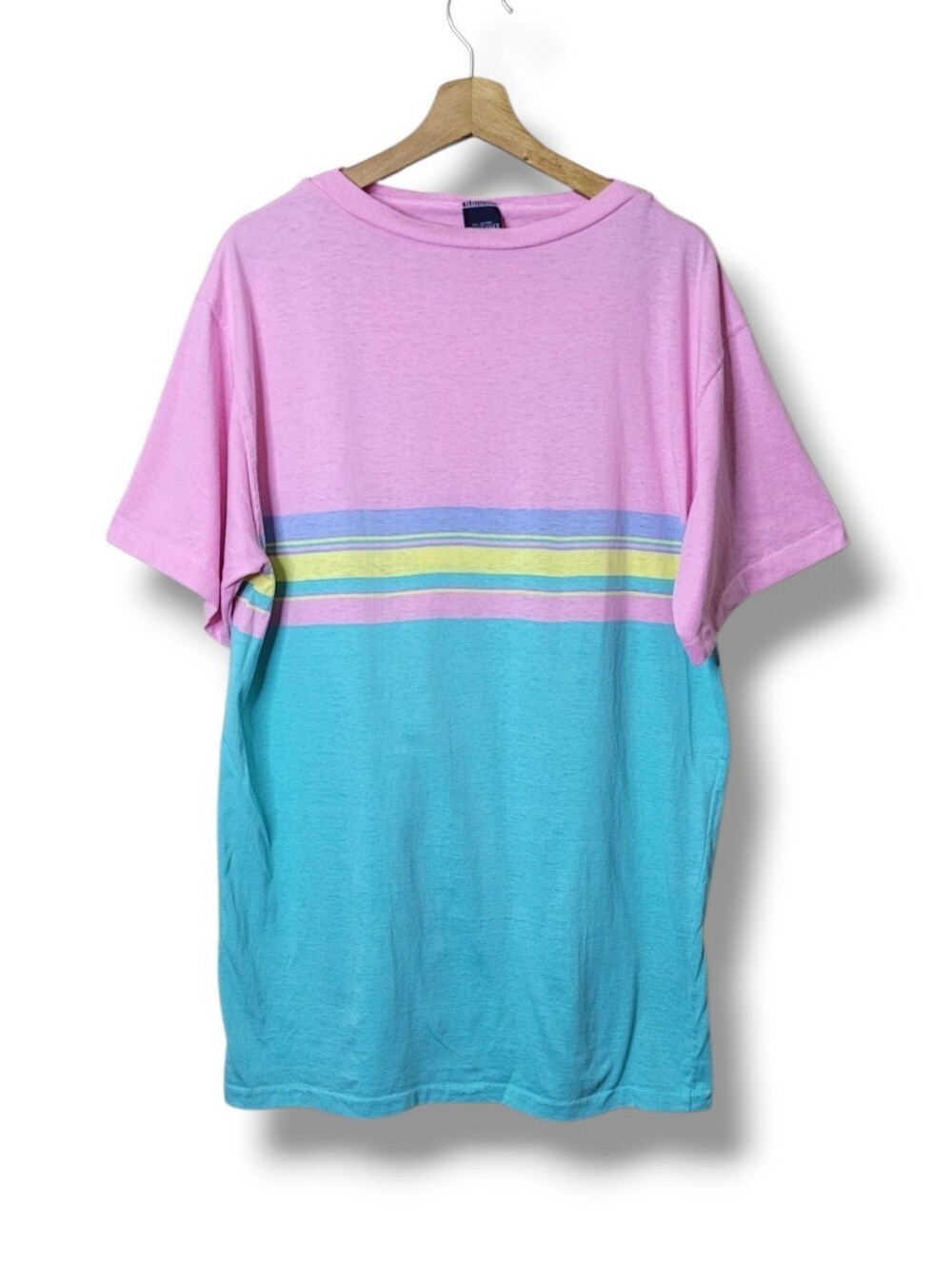 Lands End Vintage 80s Pastel Shirt Dress